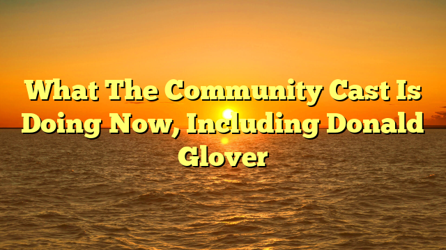 What The Community Cast Is Doing Now, Including Donald Glover 